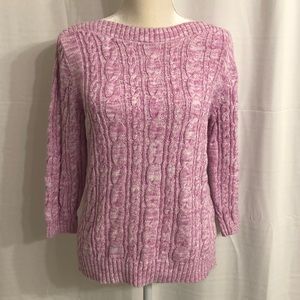 Land’s End women’s sz M (10-12) knit pink sweater